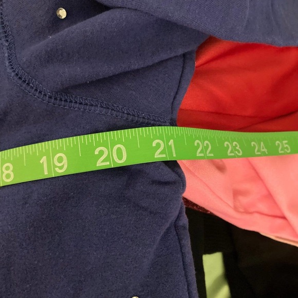 Quacker Factory Jacket Womens Sz M Blue Cotton Stretch Rhinestone Zip Up - Picture 6 of 8